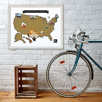 the map on an apartment wall