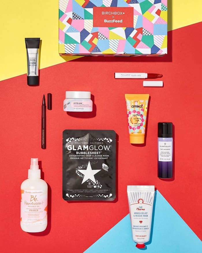 The colorful packaging of the box plus all the beauty products included