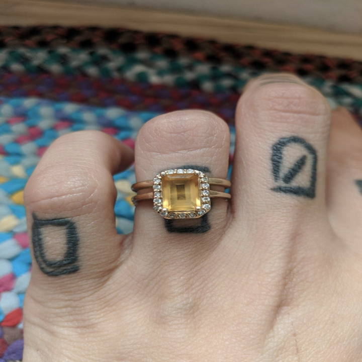 Reviewer's before picture with clouded ring