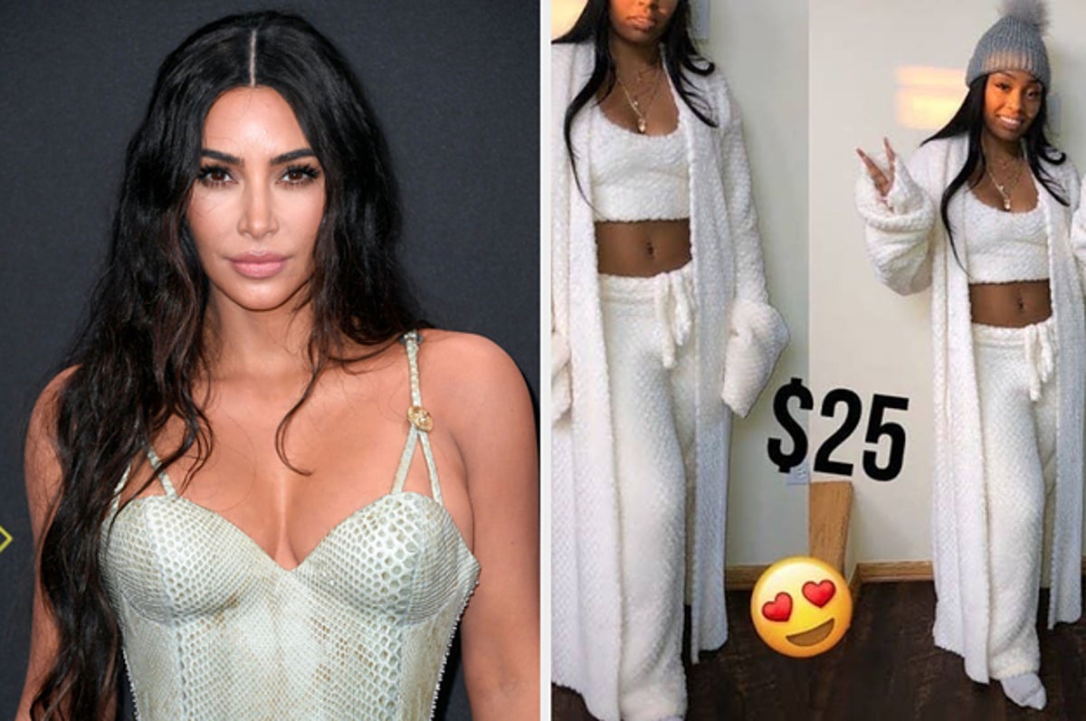 This Woman Used A $25 Blanket To Make Pajamas Just Like Kim Kardashian's  $268 Set On SKIMS