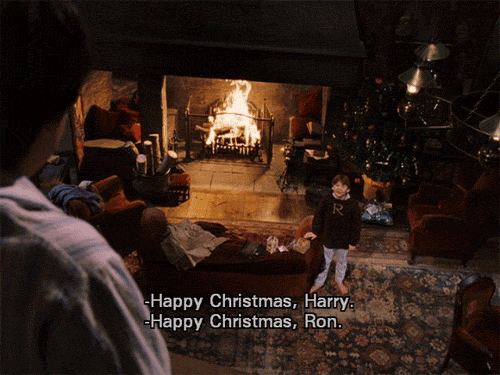 harry potter christmas scene