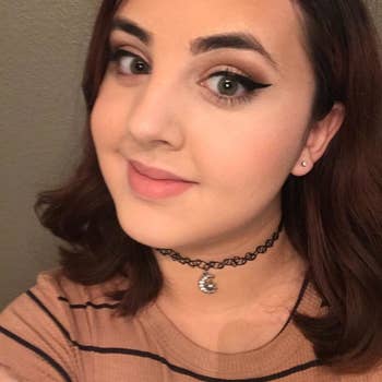 Reviewer with dramatic winged liner