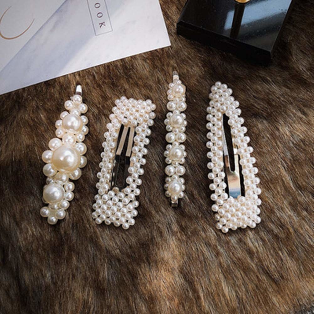 pearl-covered barrettes 