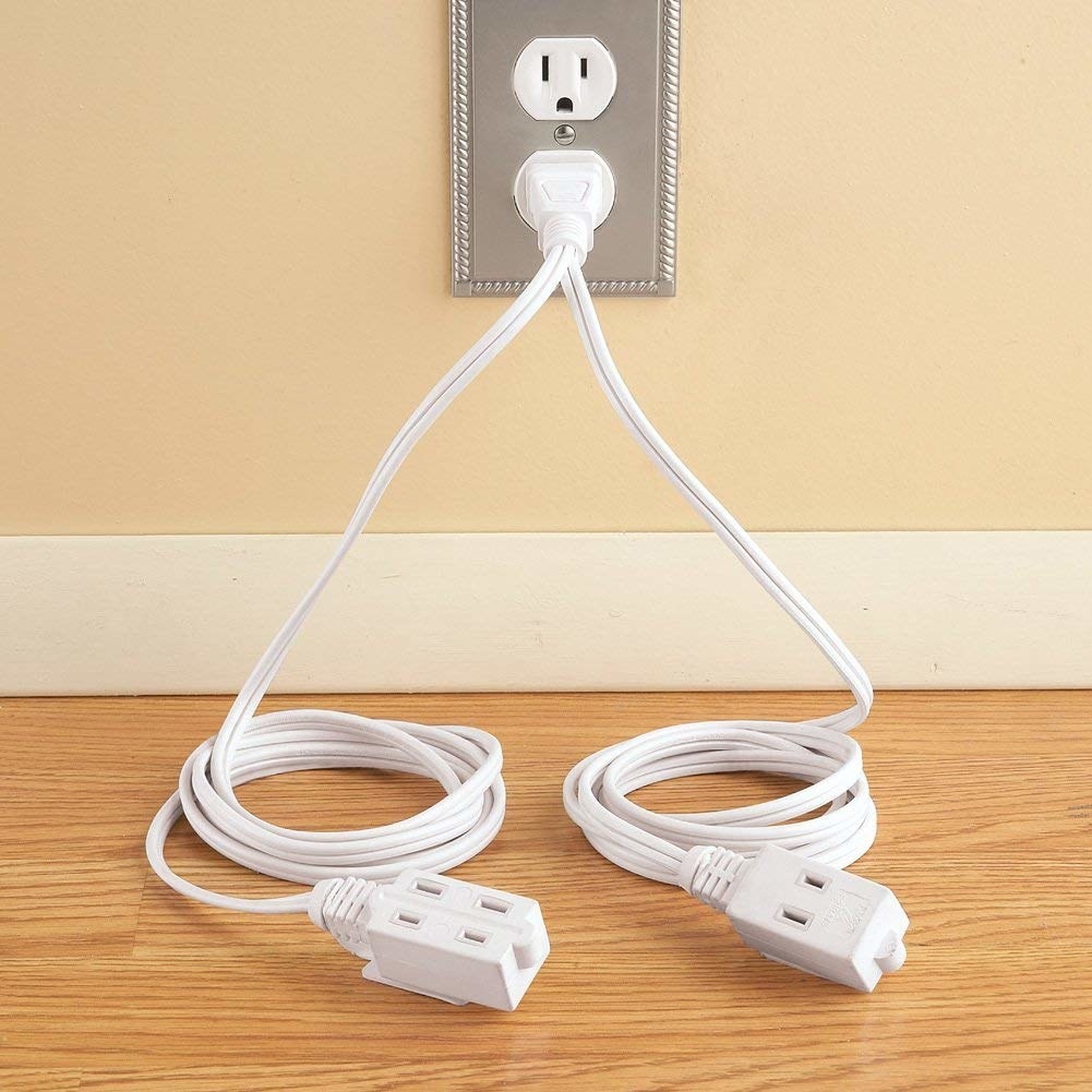 a cord split in half with two plugs attached