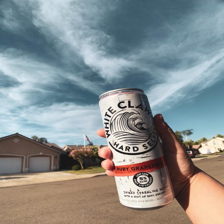 Reviewer's artsy photo of their White Claw