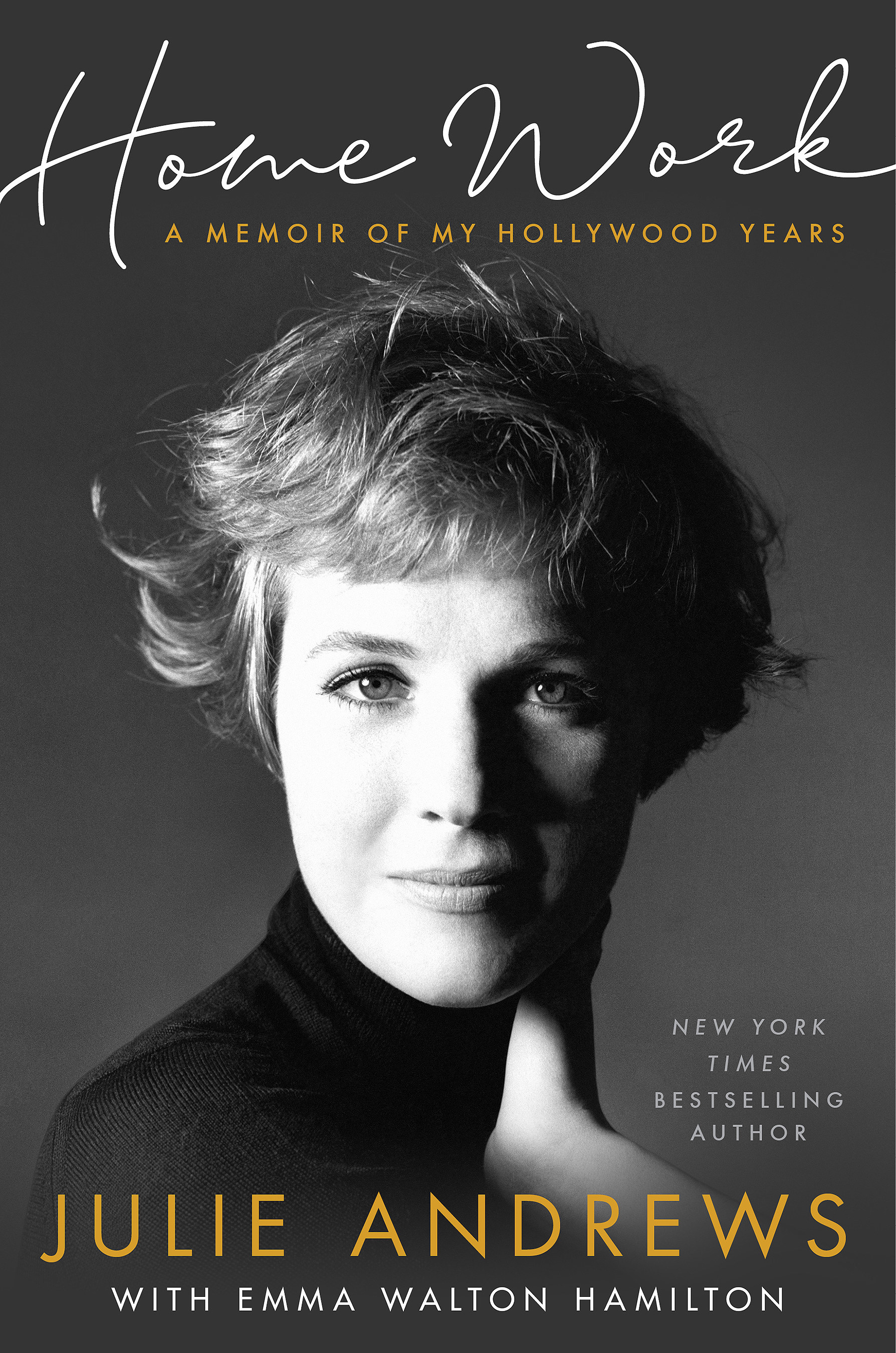 The cover of the book with a picture of Julie Andrews on it