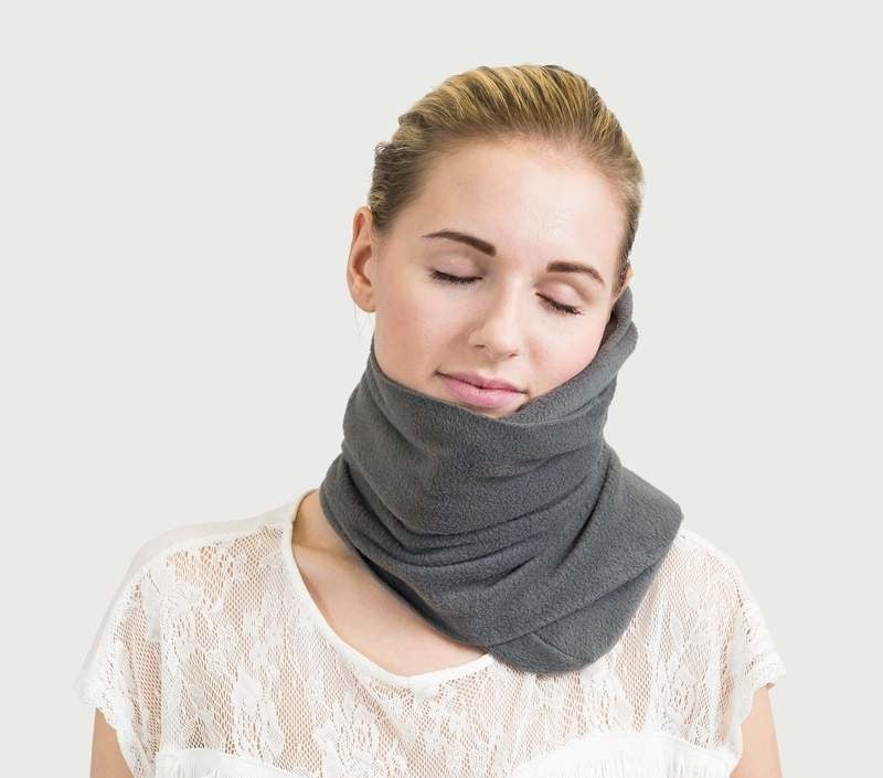 Travel pillow on model