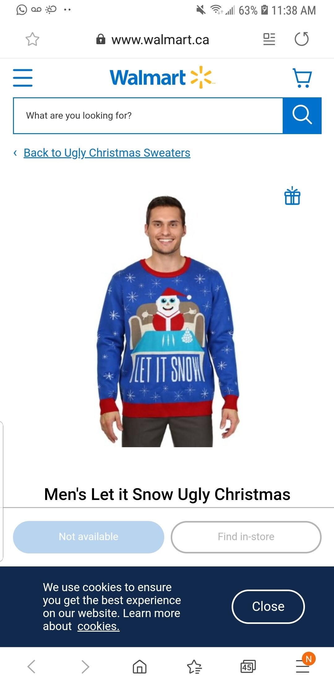 walmart sweaters in store