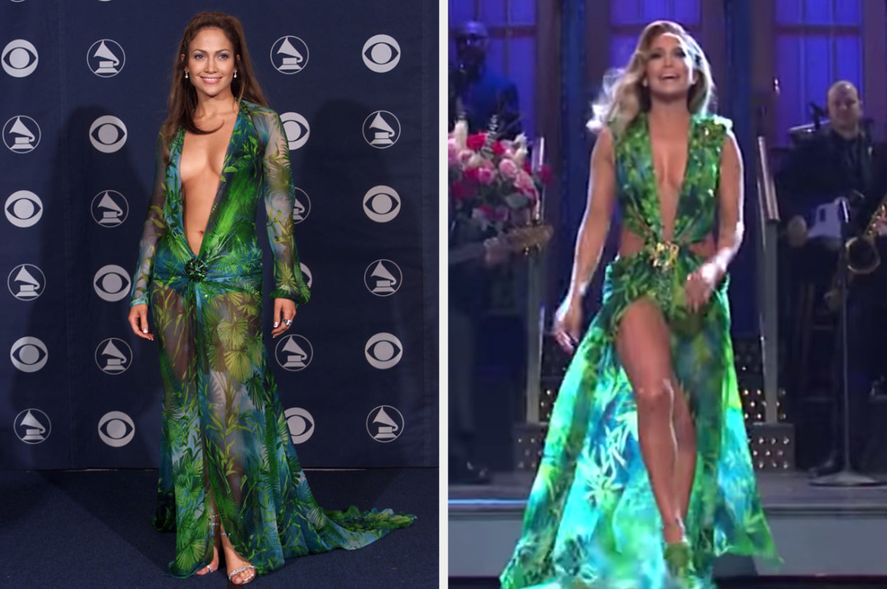 J.Lo Rocked Her Iconic Green Versace Dress On SNL