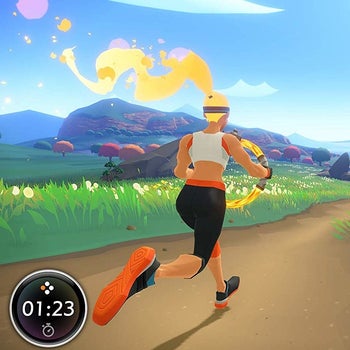 A screenshot of the game which shows a character running