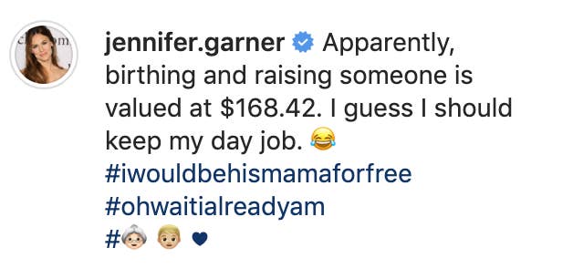 Jennifer Garner's son gives her a check for 'being my mama