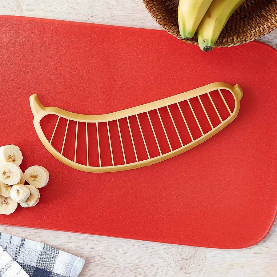 1PC Kitchen Accessories Banana Slicer Fruit Vegetable Sausage Slicer  Stainless Steel Banana Cutter Salad Sundaes Tools Cooking Tools