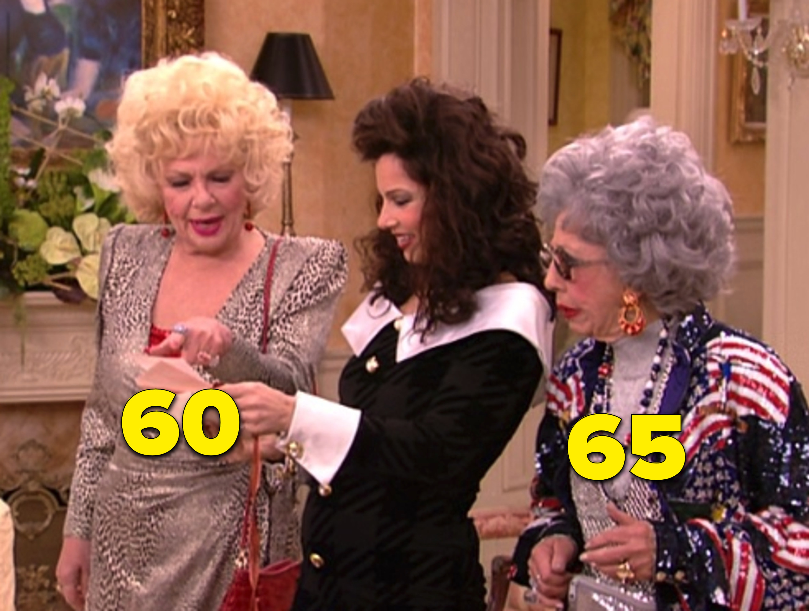 The two characters with Fran in the living room in &quot;The Nanny&quot;