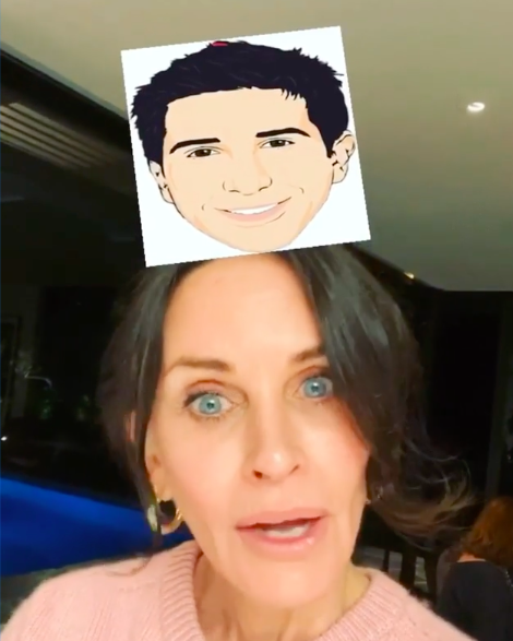 Courteney Cox Tried The Viral Friends Character Filter On Instagram And Couldnt Get Monica 