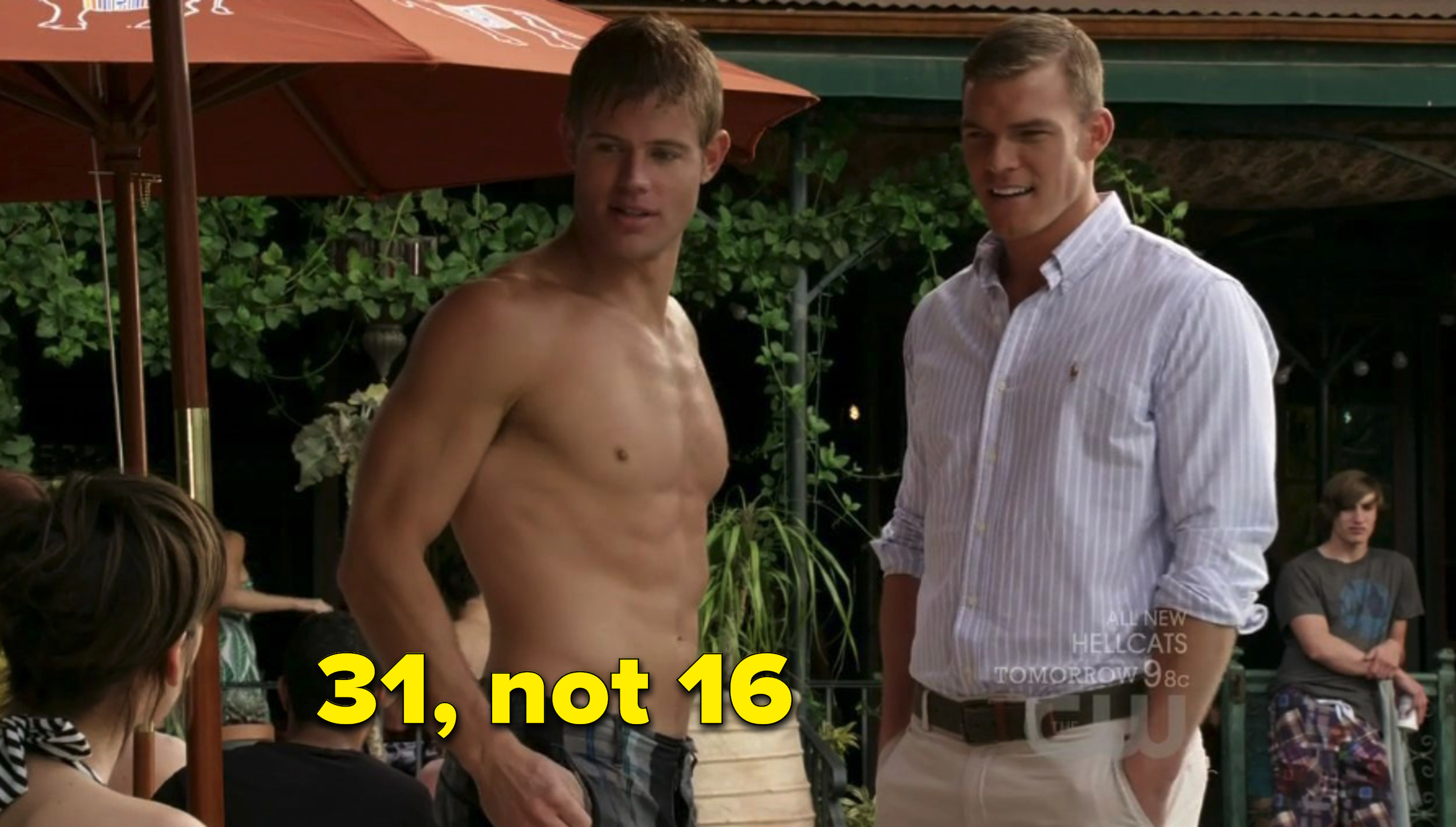 Trevor Donovan shirtless by the pool in &quot;90210&quot;