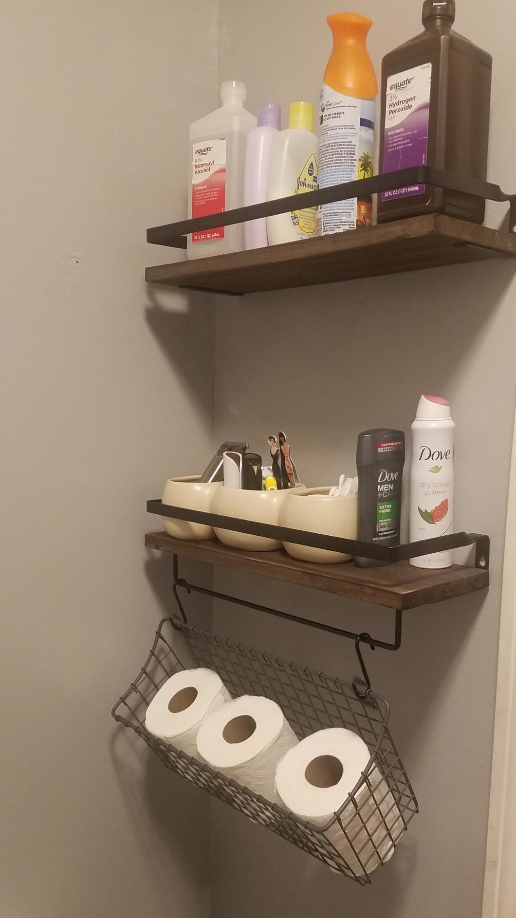 bathroom bottle storage ideas