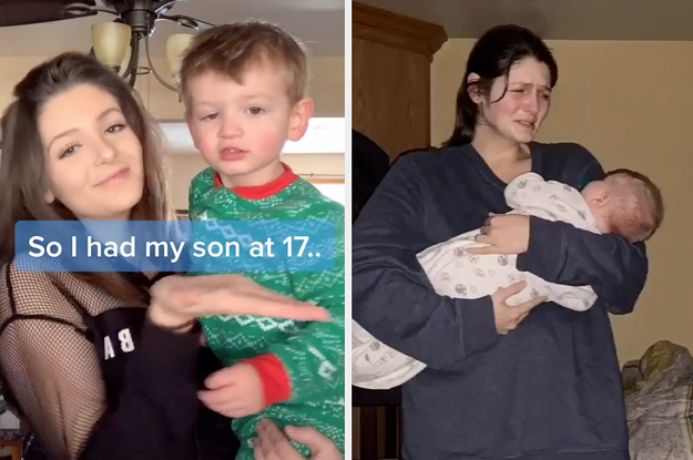 There's A TikTok Trend Where Teen Moms Are Sharing Hilarious Photos Of When They Were New Parents