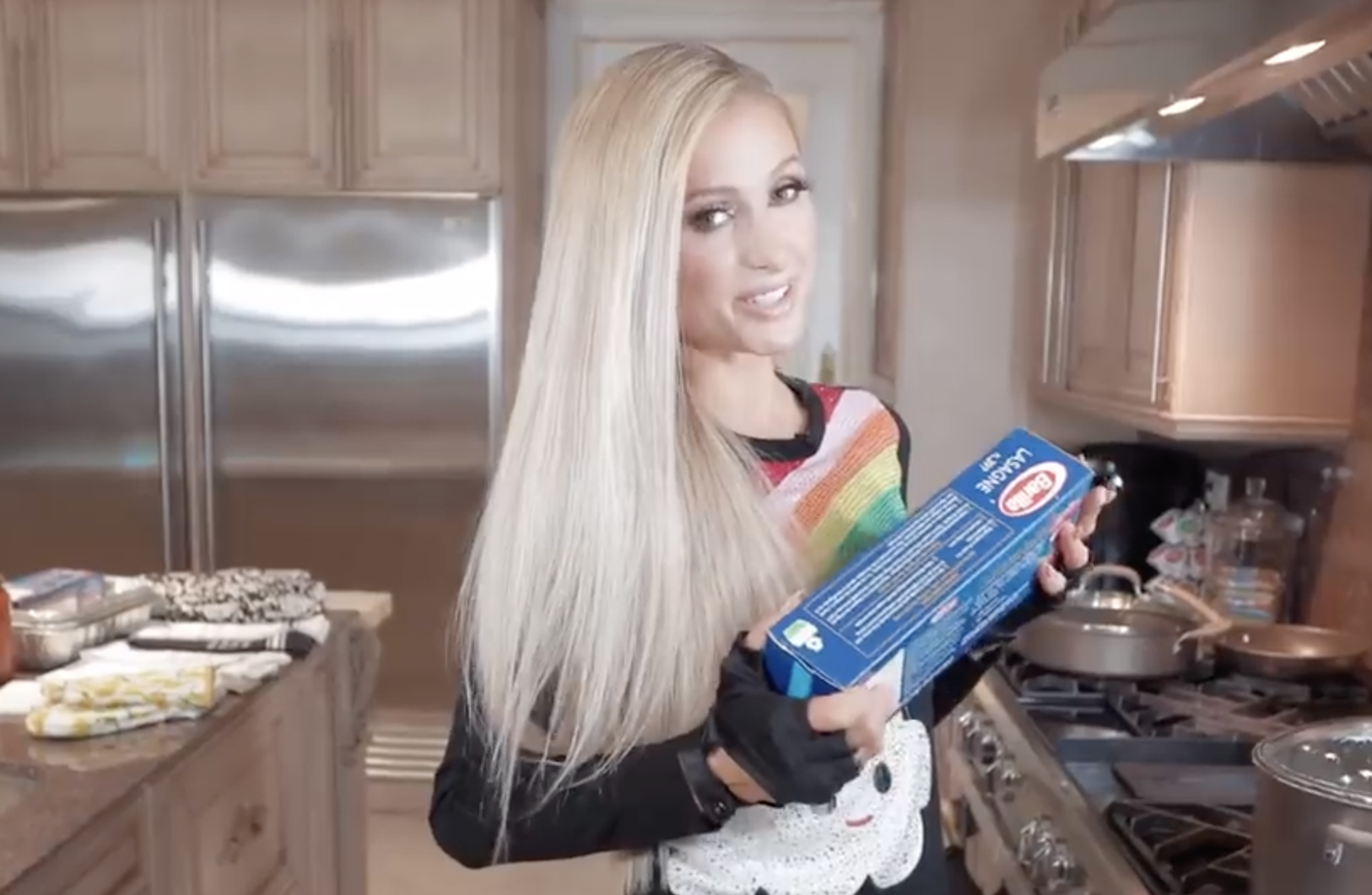 Paris Hilton Started A YouTube Channel Where She Teaches Us How To Cook  Things, And This Week It Was Lasagna