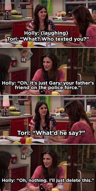 Tori&#x27;s mom texting her husband&#x27;s friend