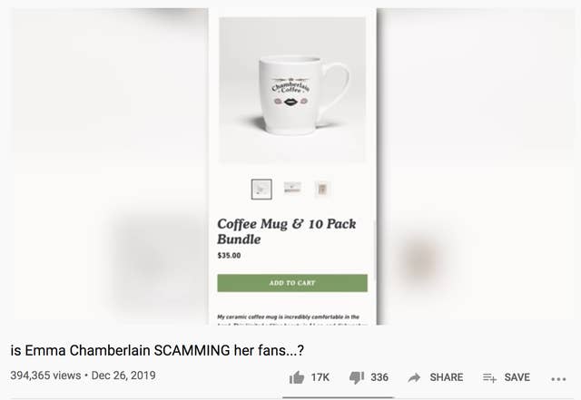 r Emma Chamberlain Is Selling Coffee Packets For $60 That Fans Are  Calling A Scam