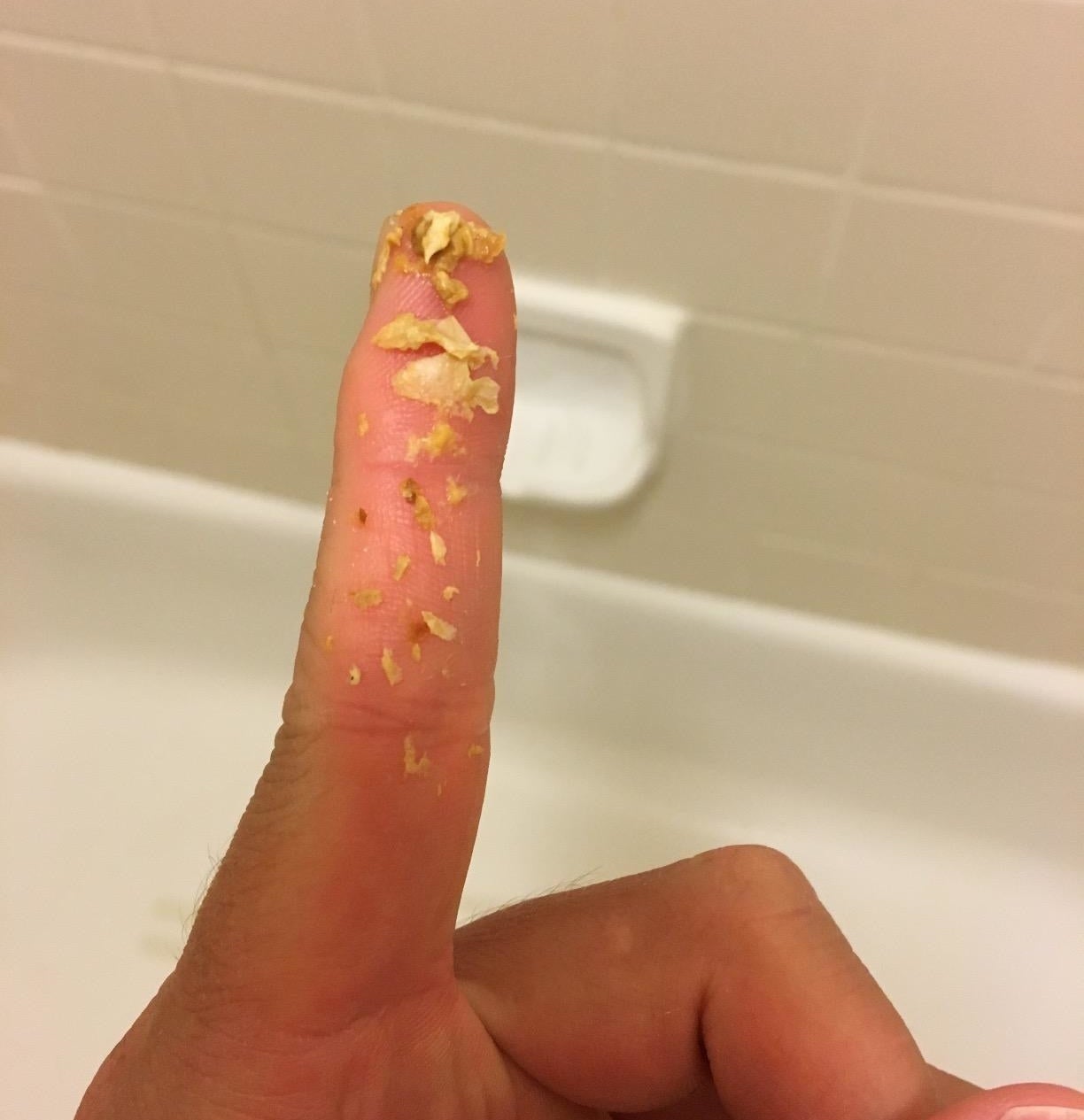 Reviewer photo of all the wax they removed from their ear