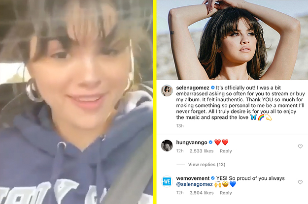Selena Gomez Said She Was â€œEmbarrassedâ€ To Ask Fans To Buy Her Album After It Went To No. 1