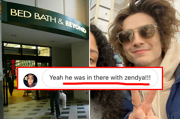 TimothÃ©e Chalamet And Zendaya Were Spotted At A Bed Bath & Beyond Together