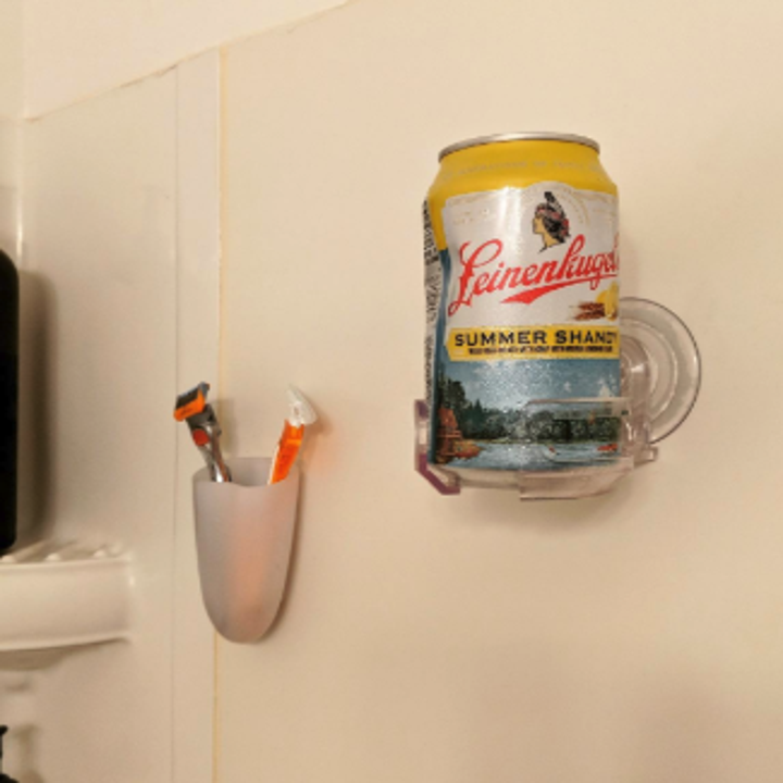 a reviewer's beer in the shower