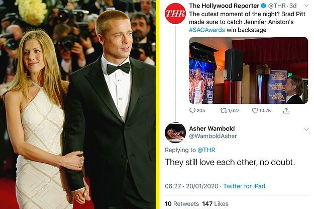 Courteney Cox Is At It Again â€” She Just Liked A Tweet That Said Brad Pitt And Jennifer Aniston 