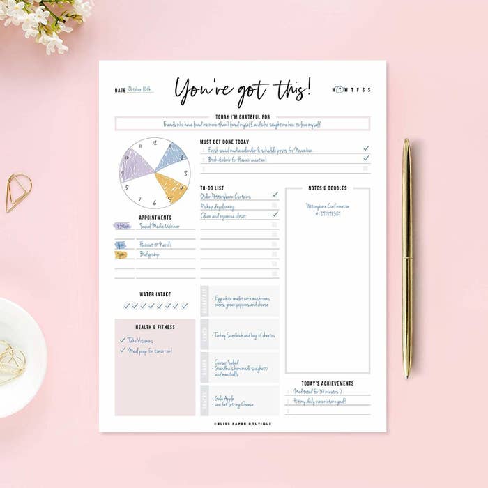 The planner pad, which reads &quot;you&#x27;ve got this&quot; at the top 