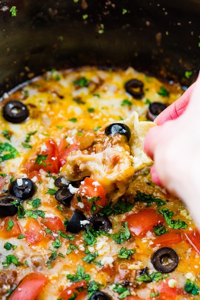 Cheesy Slow Cooker Sausage Dip [+ Video] - Oh Sweet Basil