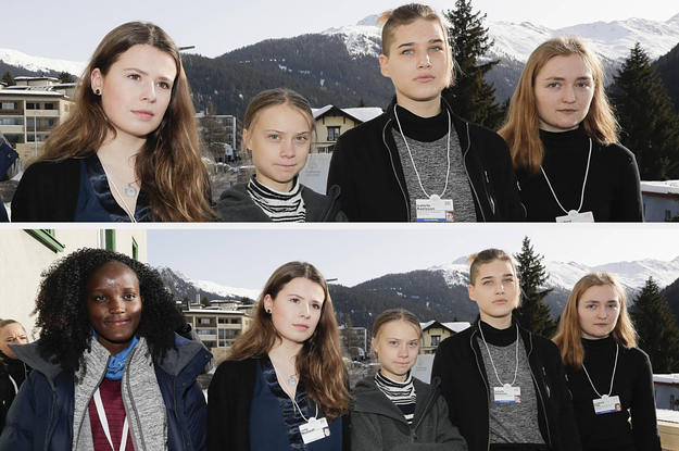 A Ugandan Climate Activist Was Cropped Out Of A News Agency Photo Of Greta Thunberg At Davos