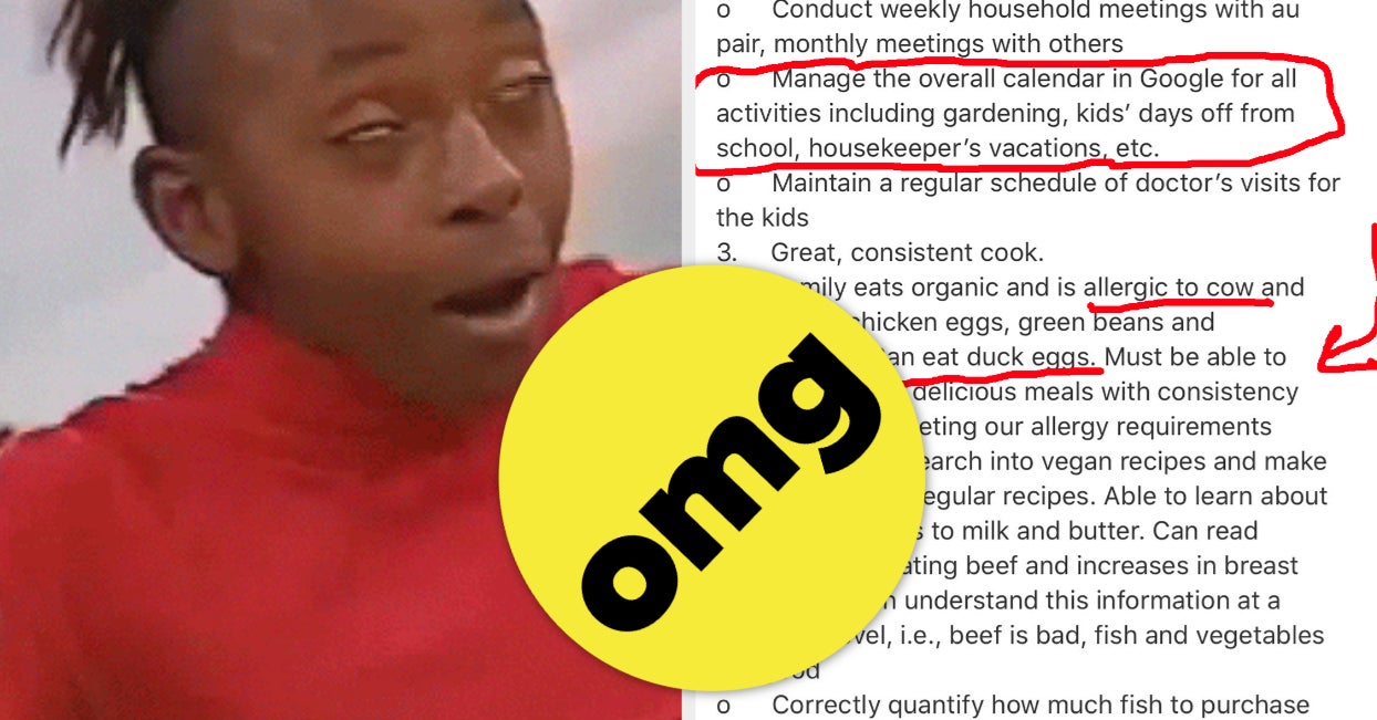 This Craigslist Ad For A Nanny Is The Most Detailed And Wildest Thing I