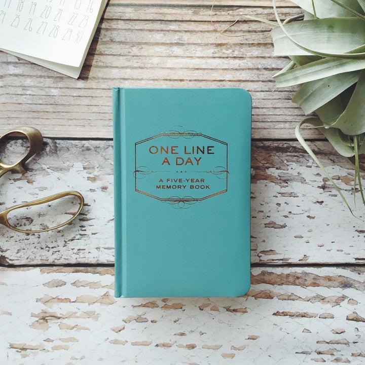 the turquoise vintage looking journal