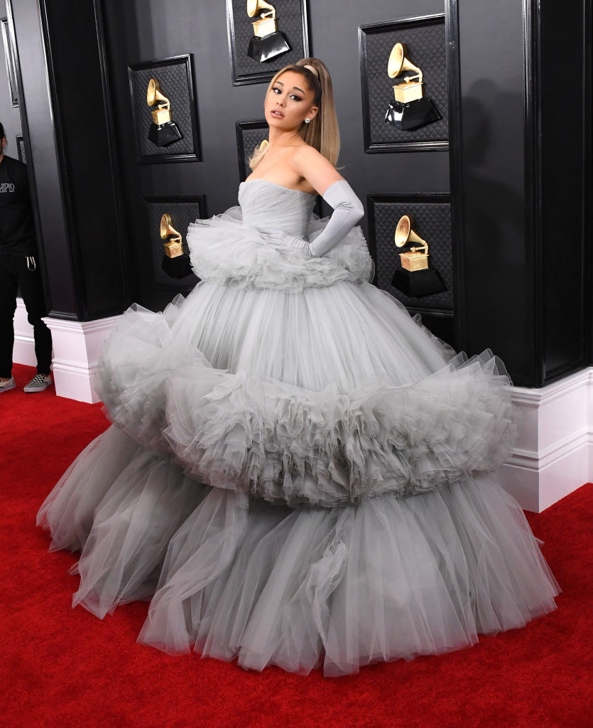 Ariana Grande's Grammys Look Is The Biggest, Fluffiest, Poofiest Dress ...