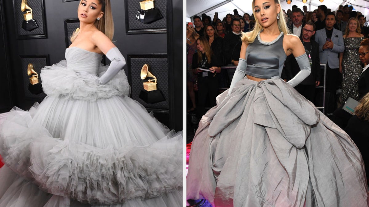Ariana Grande's Grammys Look Is The Biggest, Fluffiest, Poofiest Dress You've Ever Seen Ariana Grande's Grammys Look Is The Biggest, Fluffiest, Poofiest Dress You've Ever Seen