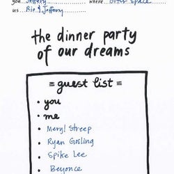 Fill in the blank page about a dream dinner party