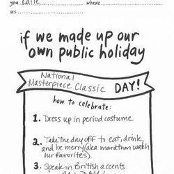 Fill in the blank page on what kind of holiday you would want to make up