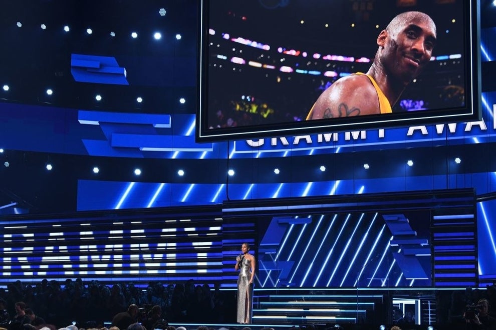 The Grammys Paid Tribute To Kobe Bryant's Retired Jerseys In The
