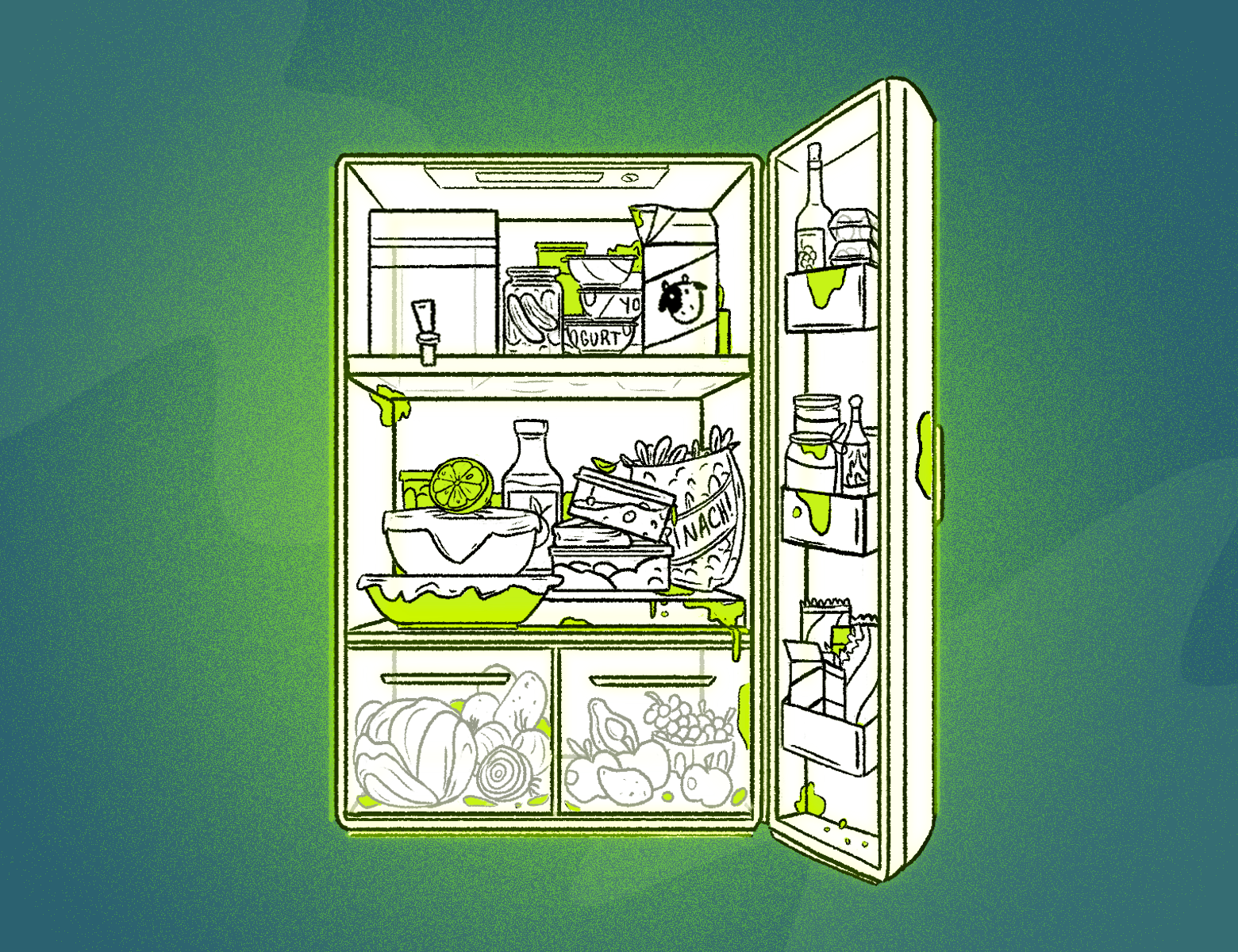 clean the fridge cartoon