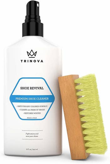 the cleaning formula and scrub brush