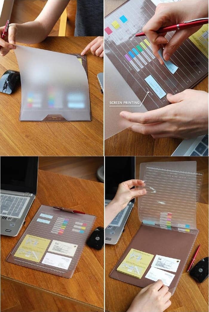 to do sheet notepad with a clear sheet on top that you can place stickers on top of