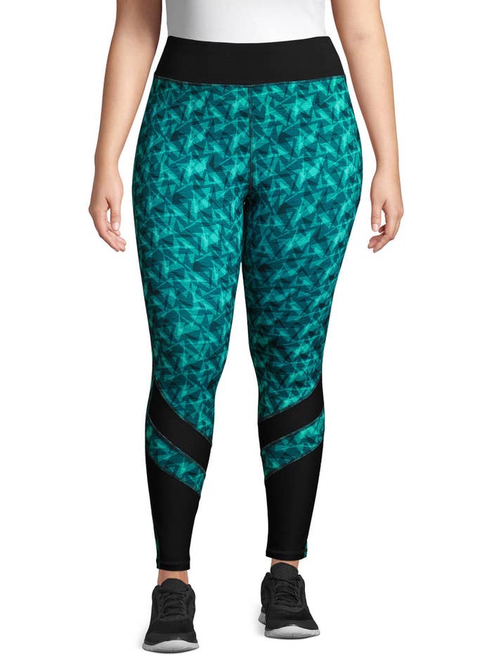 Avia Women's Activewear Mesh Leopard Print Side Stripe Legging Size XS-L 1B