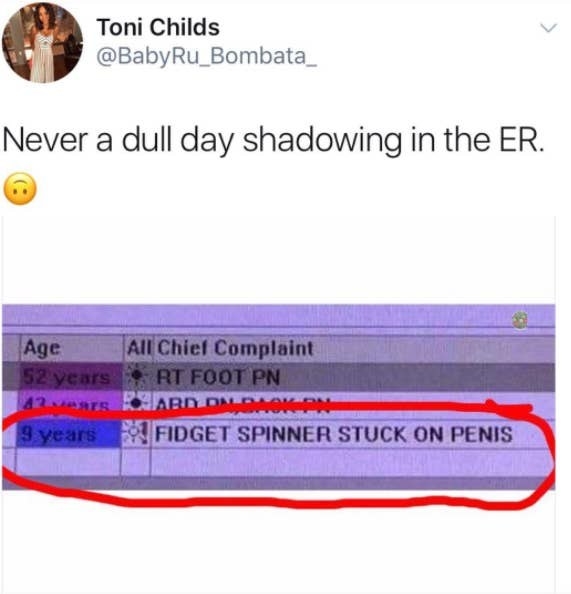 person who put a fidget spinner on their weiner