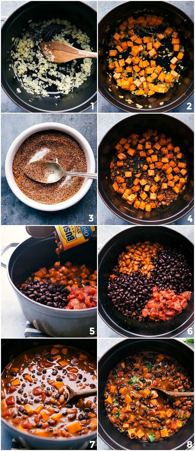 Beans stewing in a pot