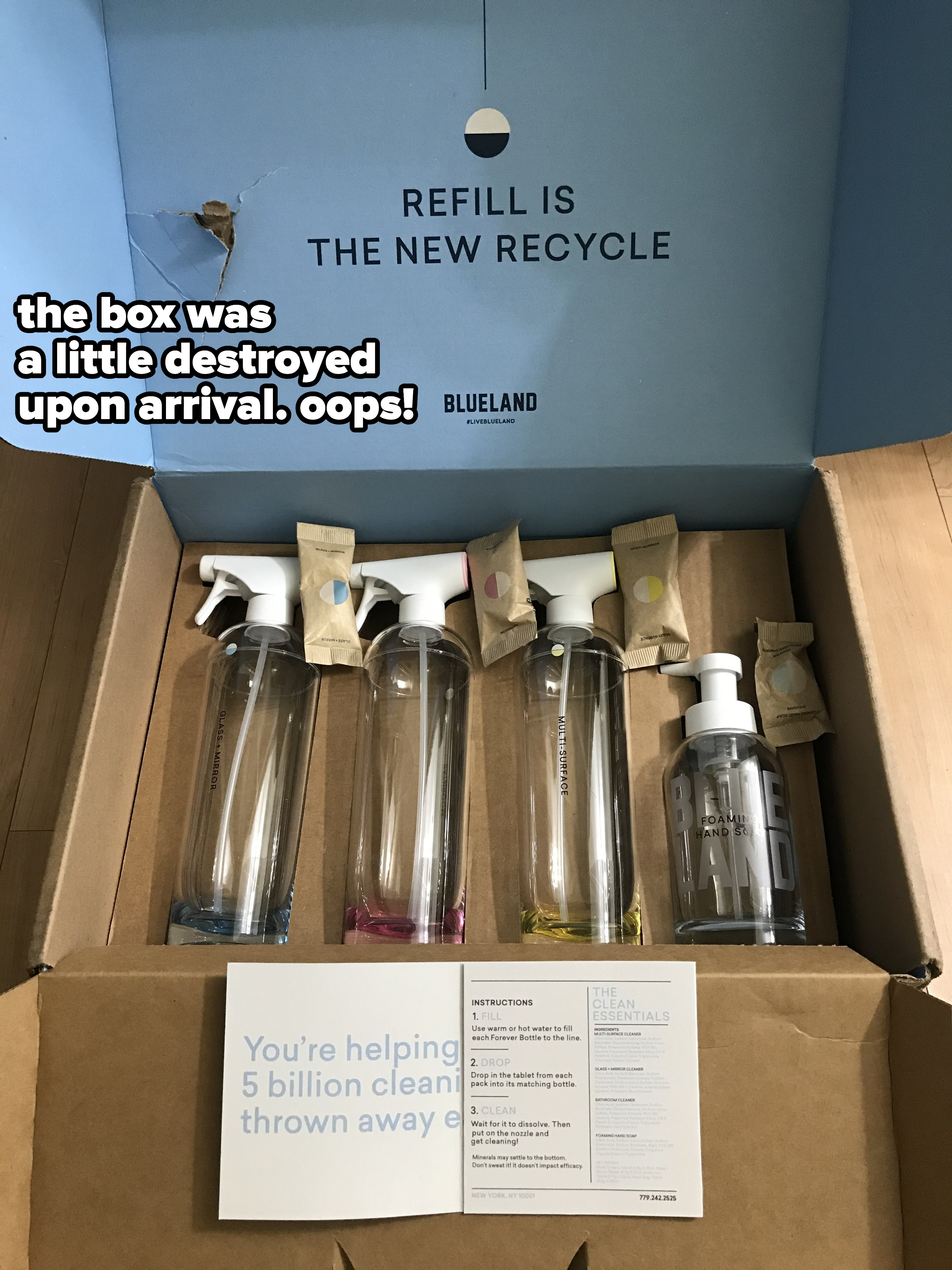 Order Glass + Mirror Cleaner Starter Set Blueland