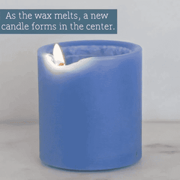 Gif of the candle burning down in a spiral direction