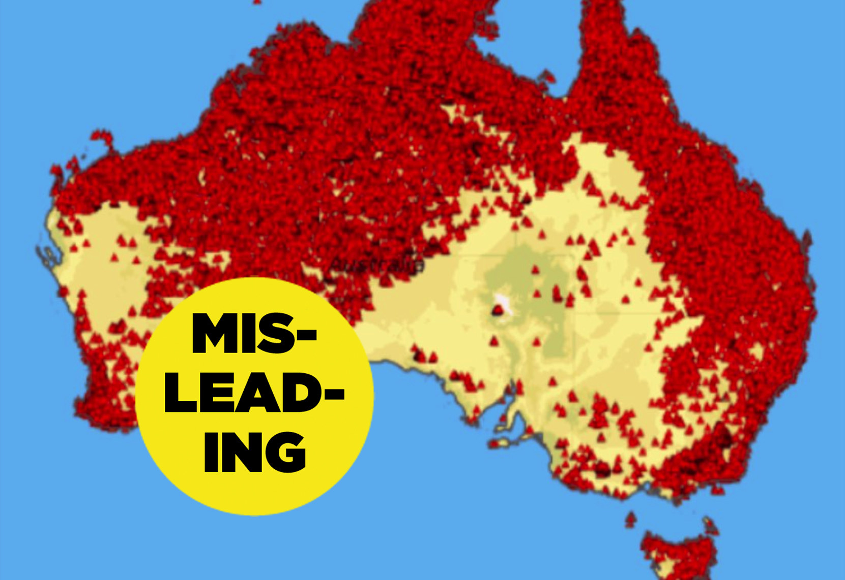 australian wildfires map