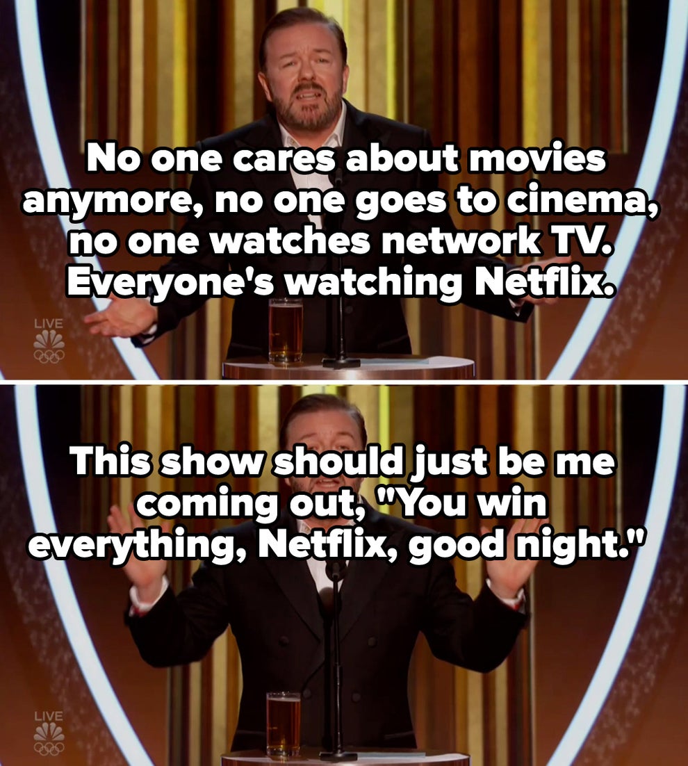 All Of Ricky Gervais' Best Jokes Of The 2020 Golden Globes