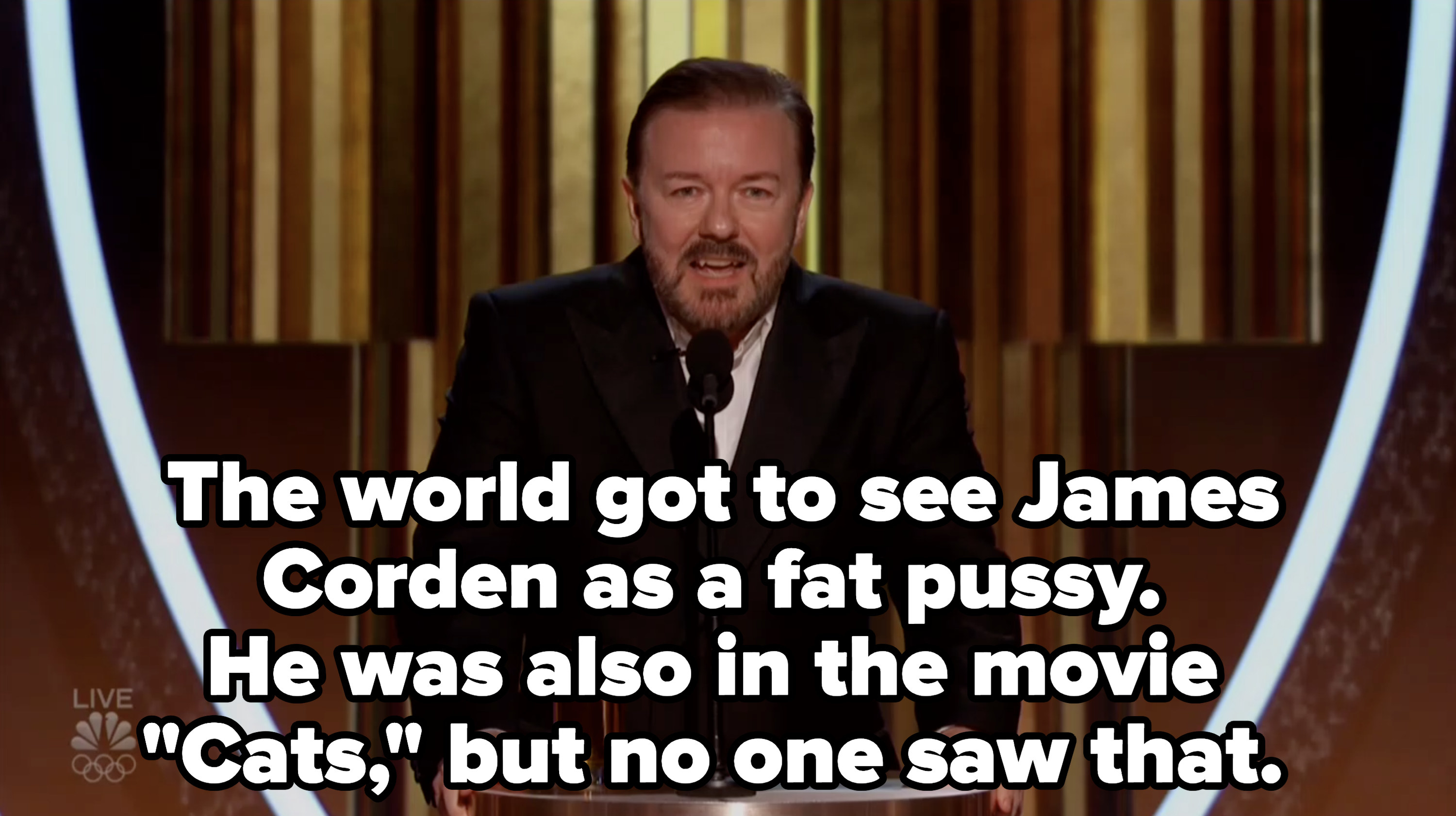 All Of Ricky Gervais' Best Jokes Of The 2020 Golden Globes